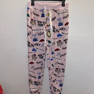 FRIENDS Light Pink Pajama Bottoms with Iconic Print